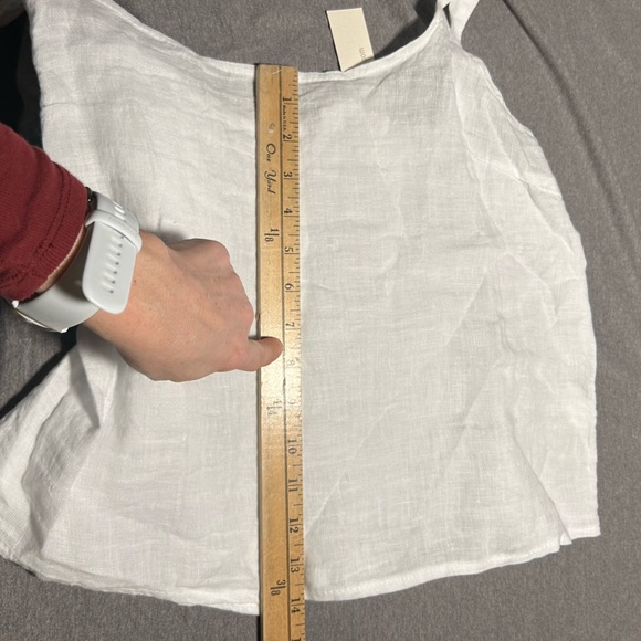 NEW BEACHWOOD BABY playa tank top in blanco one size White Linen - Picture 12 of 12